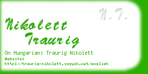 nikolett traurig business card